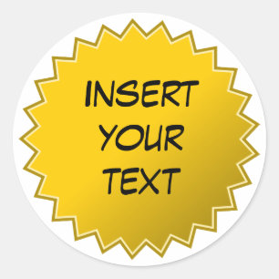 Sticker Rond Badge jaune