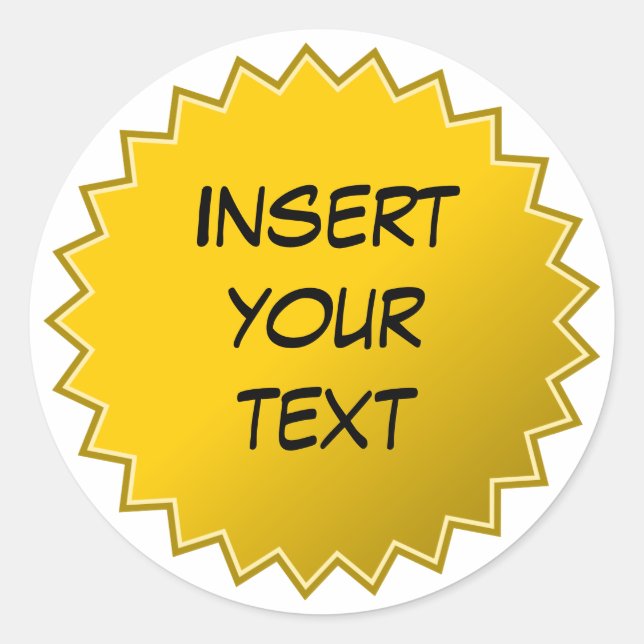 Sticker Rond Badge jaune (Devant)