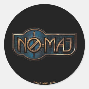 Sticker Rond Badge NO-MAJ™ en or et marbre