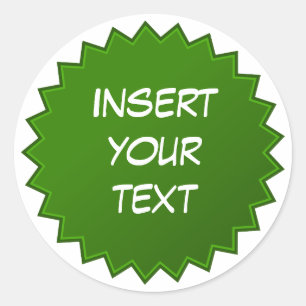 Sticker Rond Badge vert