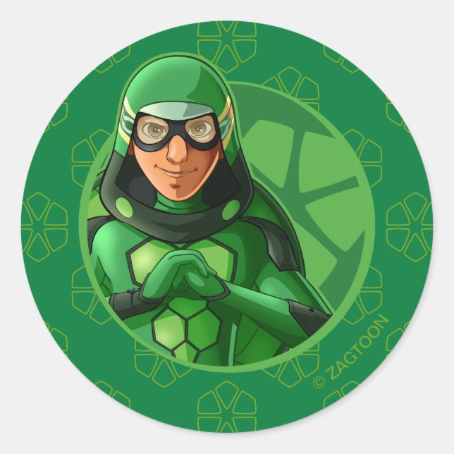 Sticker Rond Badge vert Carapace (Devant)