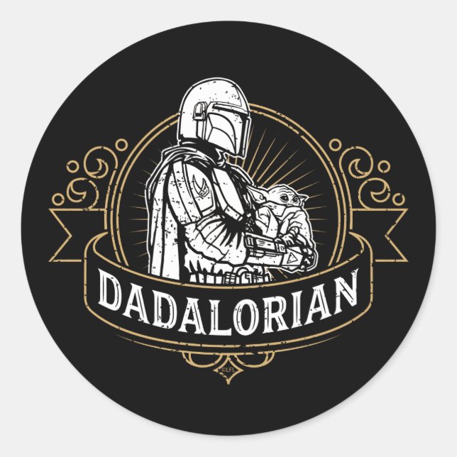 Sticker Rond Badge Vintage Dadalorien (Devant)