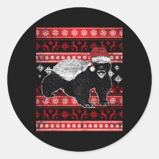 Sticker Rond Badger de miel moche