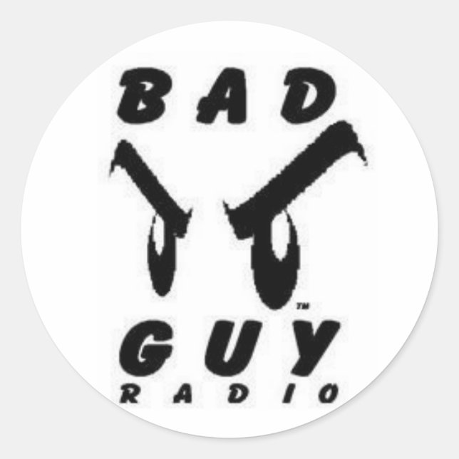 Sticker Rond badguylogo (Devant)