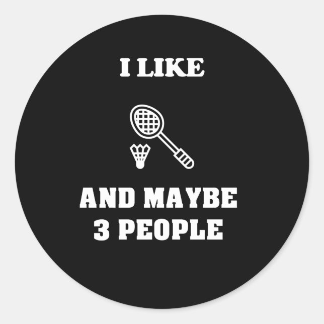 Sticker Rond Badminton (Devant)