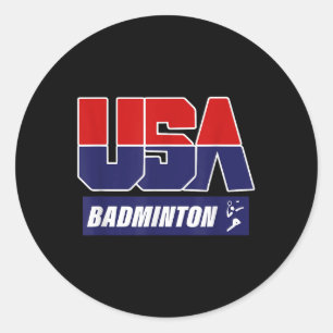 Sticker Rond Badminton 2021 États-Unis
