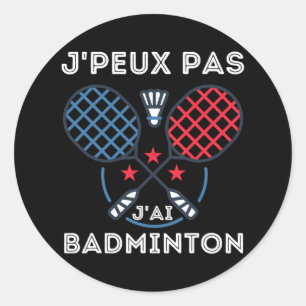 Sticker Rond Badminton Jersey
