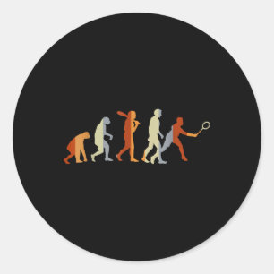 Sticker Rond Badminton Player Évolution des cadeaux sportifs Ba