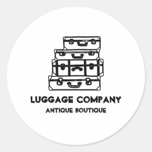 Sticker Rond Bagages Anciens