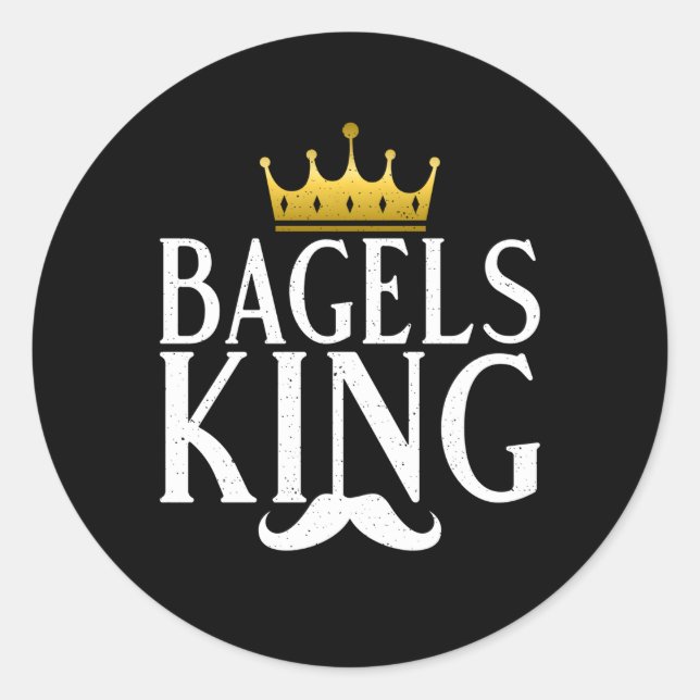 Sticker Rond Bagels King Bagel (Devant)