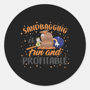 Sticker Rond Baguage de sandling Sandbagger Funny Money Team Ki