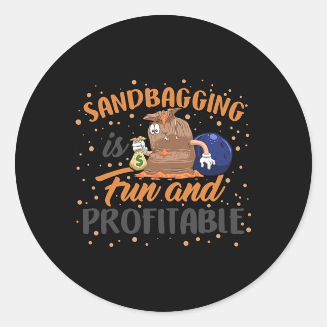 Sticker Rond Baguage de sandling Sandbagger Funny Money Team Ki (Devant)