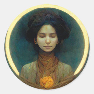 Sticker Rond Bague De Lumière 2 Imaginaire Sci-fi