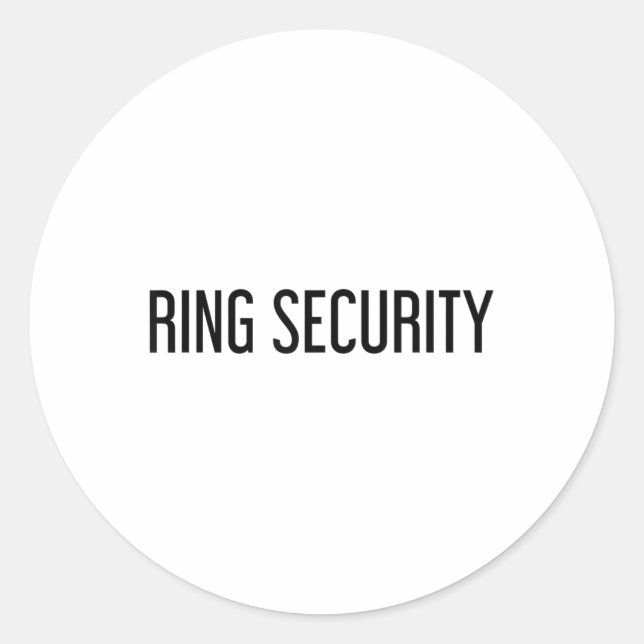 Sticker Rond Bague de sécurité Funny Mariage marié Groom Party  (Devant)
