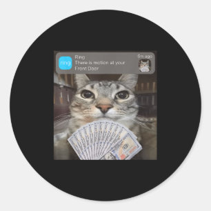 Sticker Rond Bague Il Y A Du Mouvement À Votre Porte Avant Mème