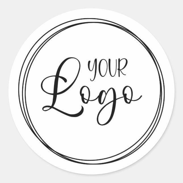 Sticker Rond Bagues d'interconnexion pour votre logo d'entrepri (Devant)