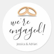 Bagues romantiques en or Nous sommes fiancés