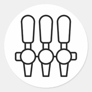 Sticker Rond Baguette blanche