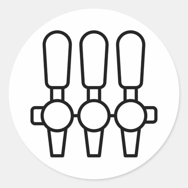 Sticker Rond Baguette blanche (Devant)