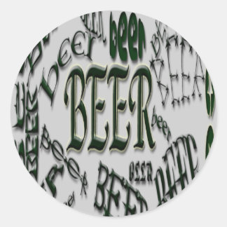 Sticker Rond * Baguette de bière * Baguette de bière