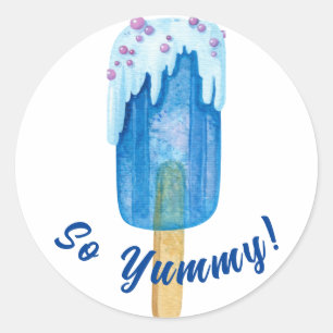 Sticker Rond Baguette de bonbons doux violet pour enfants