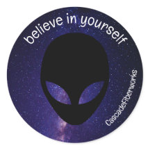 Baguette de galaxie alien drôle, croyez en vous-mê