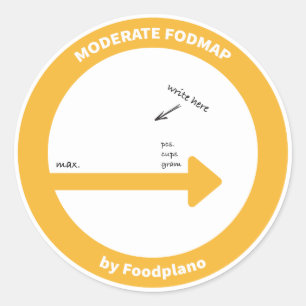 Sticker Rond Baguette de régime FODMAP basse pour les aliments