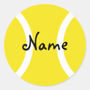 Sticker Rond Baguette de tennis ronde avec texte personnalisabl