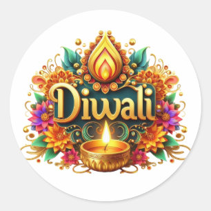 Sticker Rond Baguette Diwali