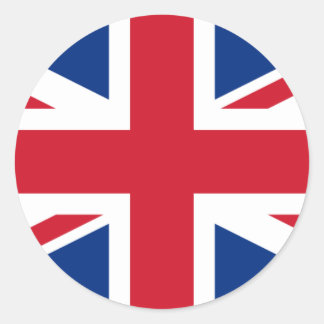 Sticker Rond Baguette du drapeau britannique