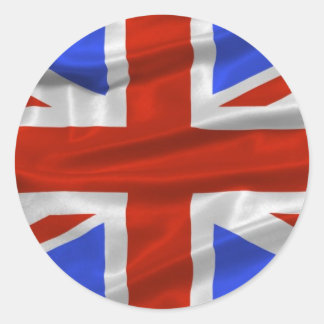 Sticker Rond Baguette du drapeau britannique