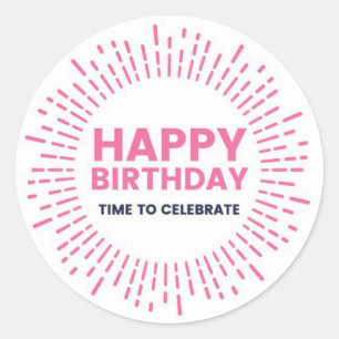 Sticker Rond Baguette ronde classique d'anniversaire