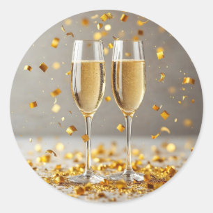 Sticker Rond Baguettes d'anniversaire joyeuses