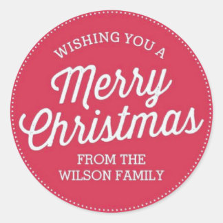 Sticker Rond Baguettes de Noël joyeuses