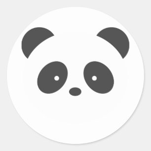 Sticker Rond Baguettes de panda mignonnes