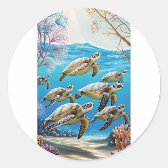 Sticker Rond Baguettes joyeuses (Devant)