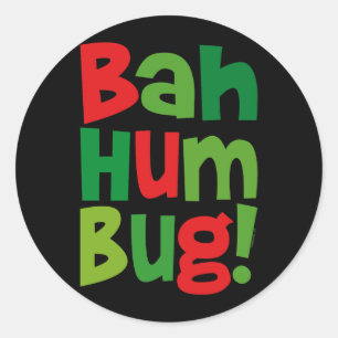 Sticker Rond Bah Humbug