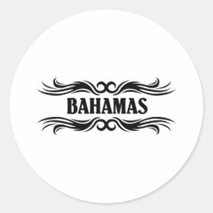 Sticker Rond Bahamas tribales