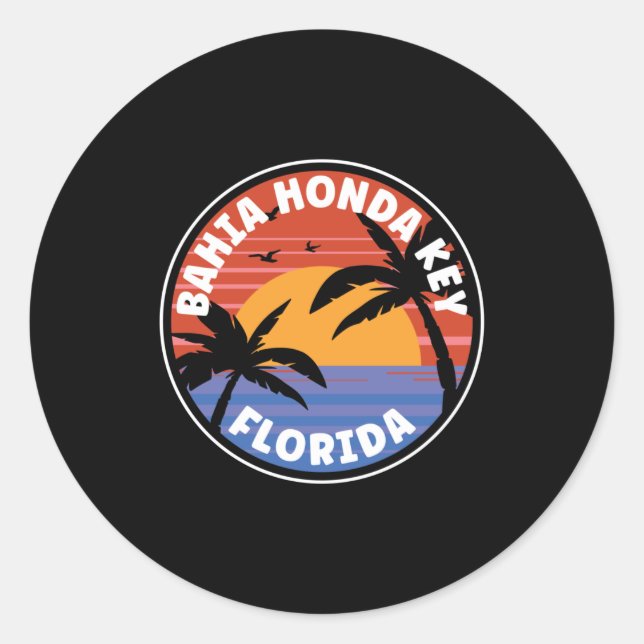 Sticker Rond Bahia Honda Key - Floride Sunrise (Devant)