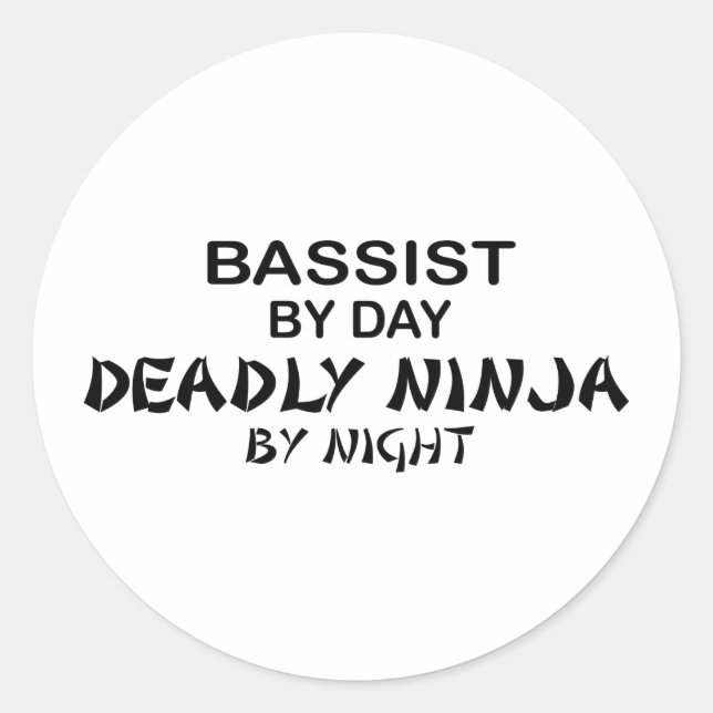 Sticker Rond Baid Deadt Ninja par nuit (Devant)