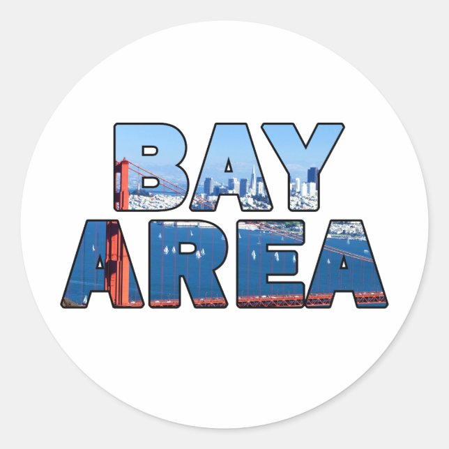 Sticker Rond Baie de San Francisco (Devant)