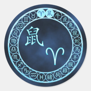 Sticker Rond Baies/Rat