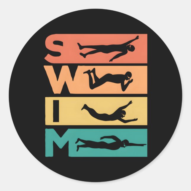 Sticker Rond Baignade Pour Les Baigneurs (Devant)