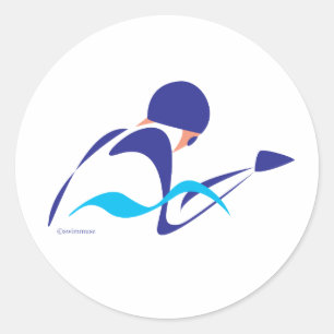 Sticker Rond Baigneuse Abstraite du sein 2