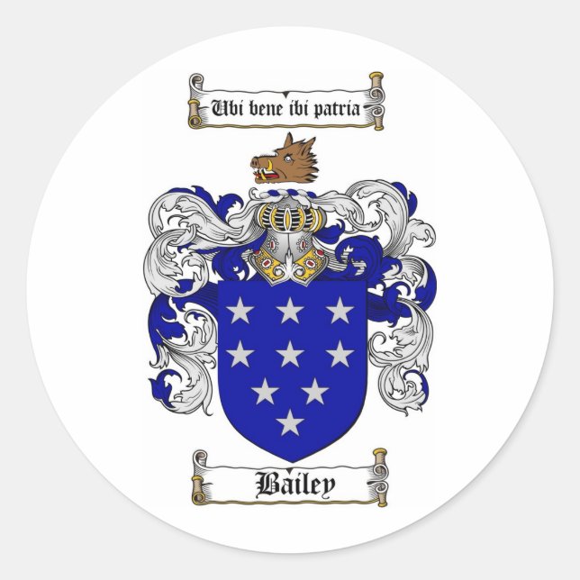 STICKER ROND BAILEY FAMILLE CREST - BAILEY COAT D'ARMES (Devant)