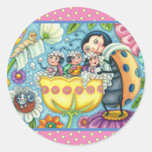 STICKER ROND BAIN À BULLE À BULLE DE TULIP POUR MÈRE LADYBUG &