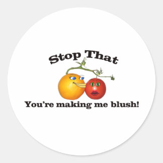 Sticker Rond Baiser de la tomate orange rousse