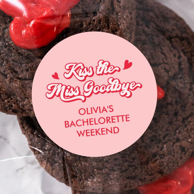 Sticker Rond Baiser les Miss au revoir Cadeau pour enterrement  (Créateur téléchargé)