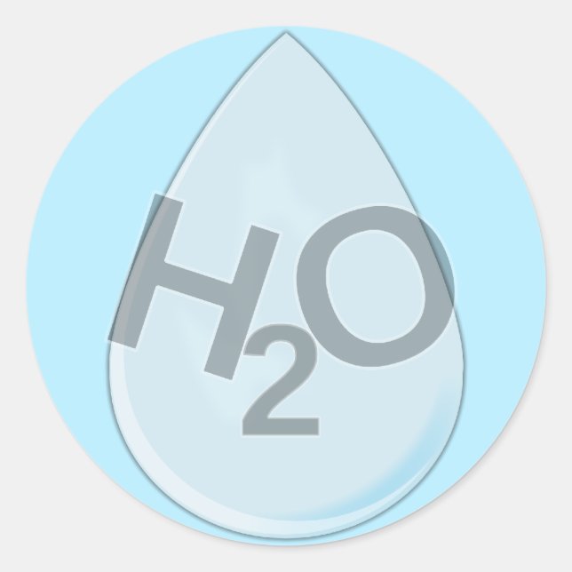 Sticker Rond Baisse H2O (Devant)