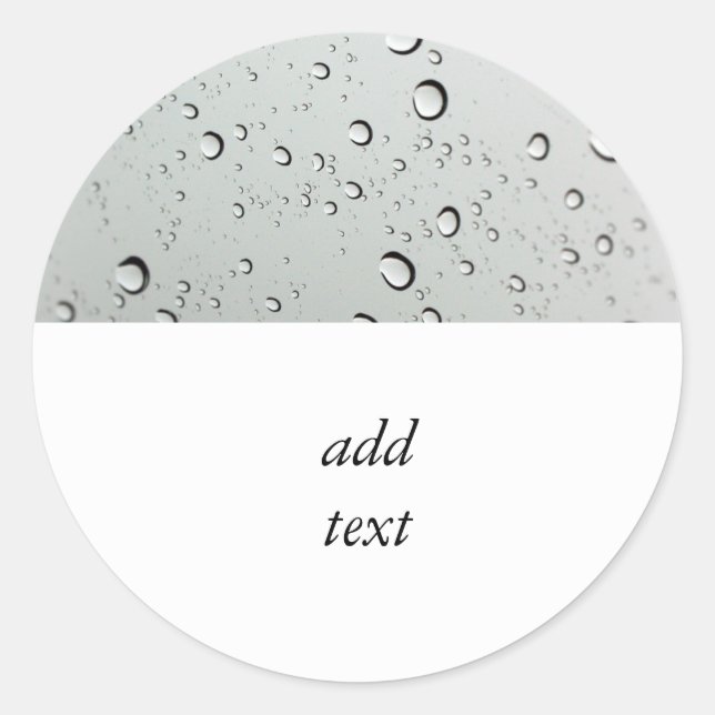 Sticker Rond Baisses d'eau sur verre (Devant)